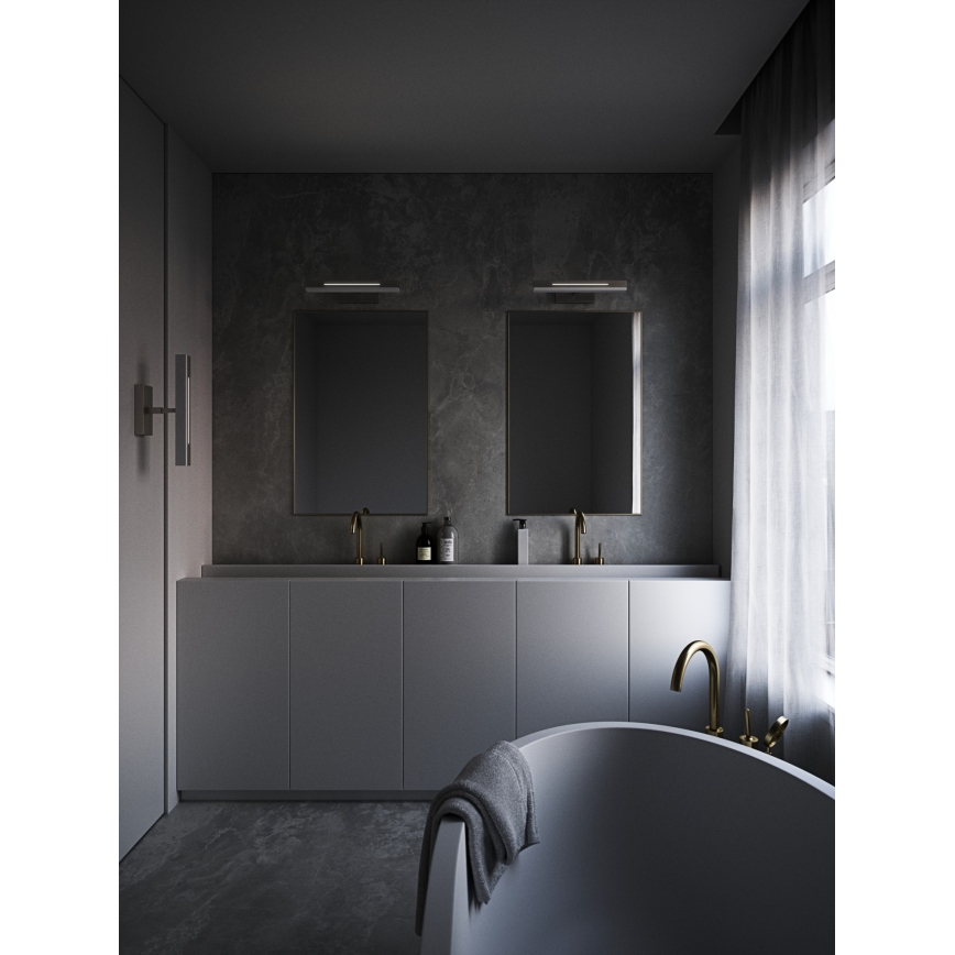 Nordlux - LED Stmievateľné kúpeľňové osvetlenie zrkadla OTIS LED/14W/230V IP44 40 cm strieborná