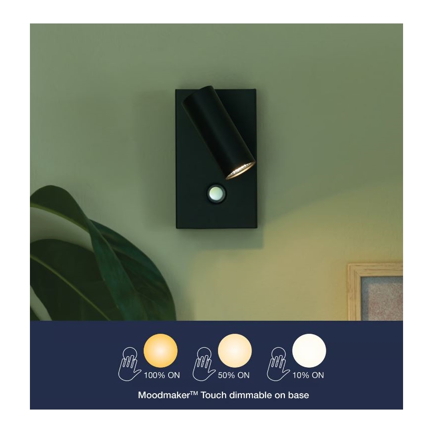 Nordlux - LED Stmievateľné nástenné bodové svietidlo OMARI LED/3,2W/230V čierna