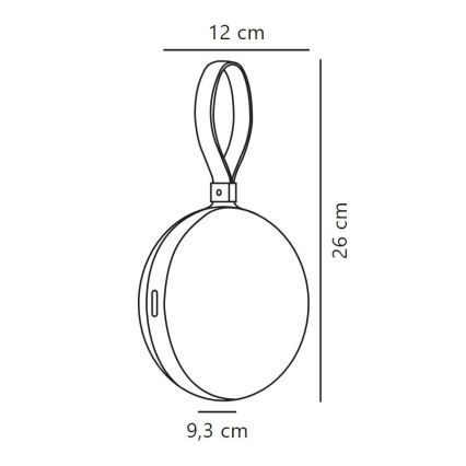 Nordlux - LED stmievateľné vonkajšie prenosné svietidlo BRING TO-GO LED/1W/3,7V IP54 1500 mAh čierna