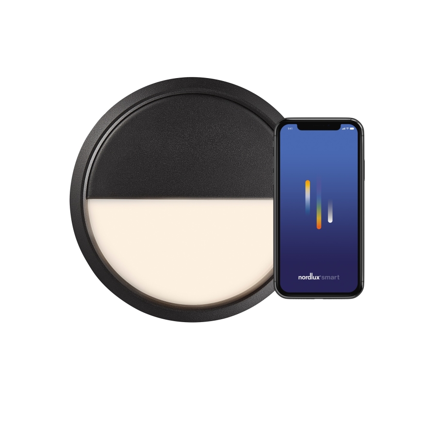 Nordlux - LED Stmievateľné vonkajšie nástenné svietidlo AVA SMART LED/9,5W/230V 2700K IP54 čierna