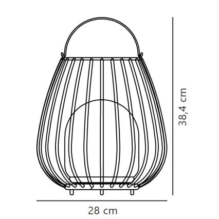Nordlux - LED Stmievateľné vonkajšie prenosné svietidlo JIM TO-GO LED/3W/3,7V IP54 5000 mAh čierna