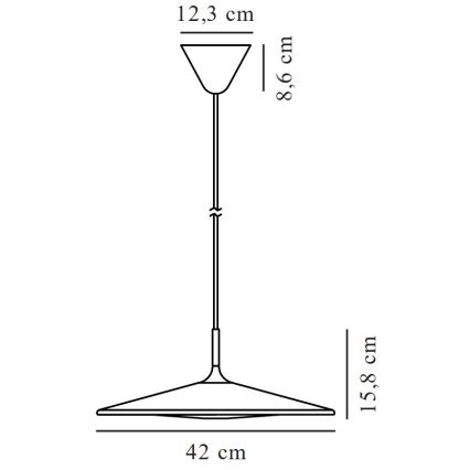 Nordlux - LED Stmievateľný luster na lanku BALANCE LED/230V 2700K pr. 42 cm čierna