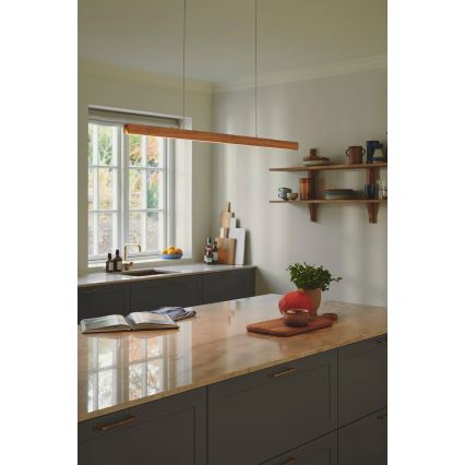 Nordlux - LED stmievateľný závesný luster na lane ILGAS LED/47W/230V 3000K béžová/biela/jaseň