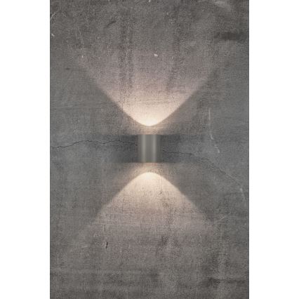 Nordlux - LED vonkajšie nástenné svietidlo CANTO 2xLED/5,5W/230V IP44 sivá