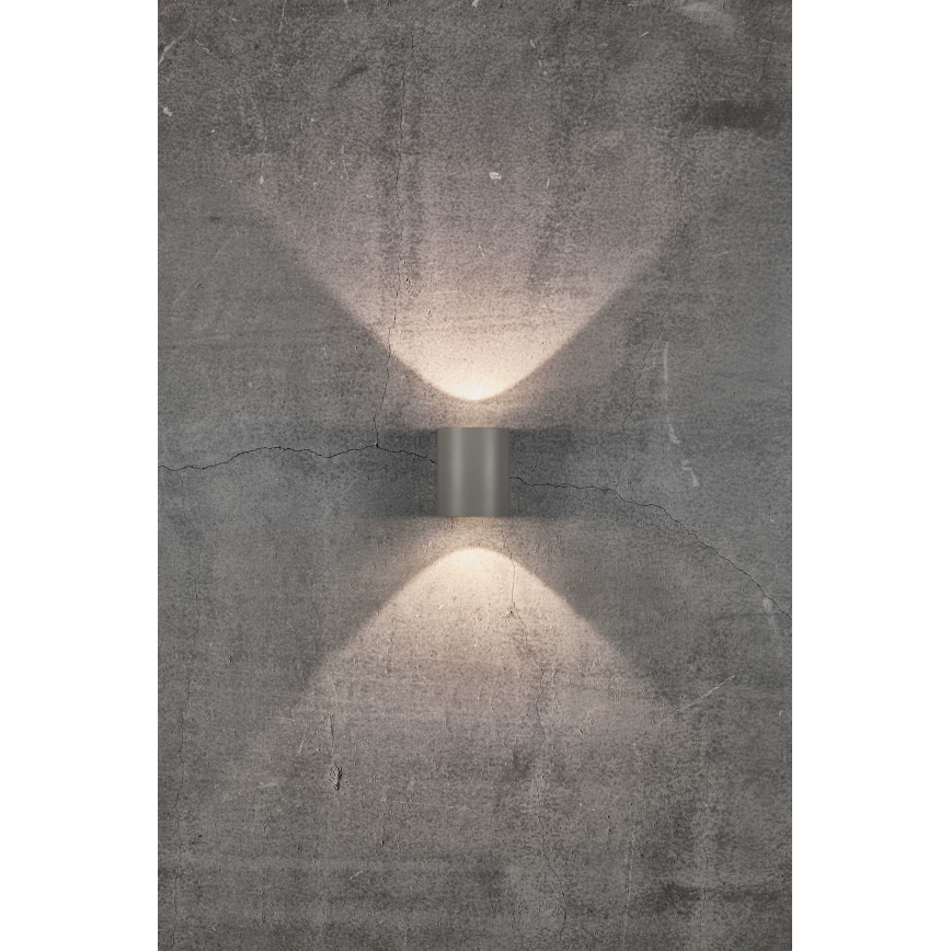 Nordlux - LED vonkajšie nástenné svietidlo CANTO 2xLED/5,5W/230V IP44 sivá