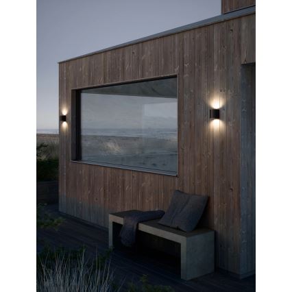 Nordlux - LED vonkajšie nástenné svietidlo CANTO 2xLED/6W/230V IP44 čierna
