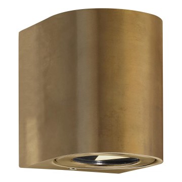 Nordlux - LED vonkajšie nástenné svietidlo CANTO 2xLED/6W/230V IP44 mosadz