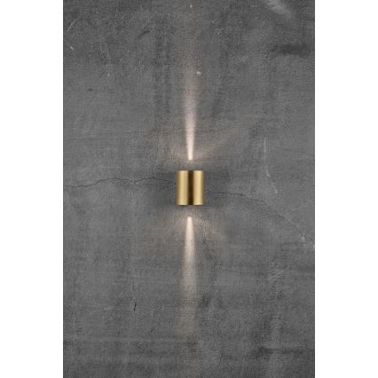Nordlux - LED vonkajšie nástenné svietidlo CANTO 2xLED/6W/230V IP44 mosadz