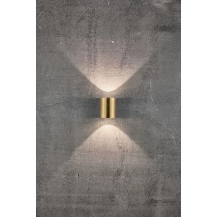 Nordlux - LED vonkajšie nástenné svietidlo CANTO 2xLED/6W/230V IP44 mosadz