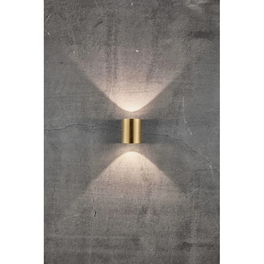 Nordlux - LED vonkajšie nástenné svietidlo CANTO 2xLED/6W/230V IP44 mosadz