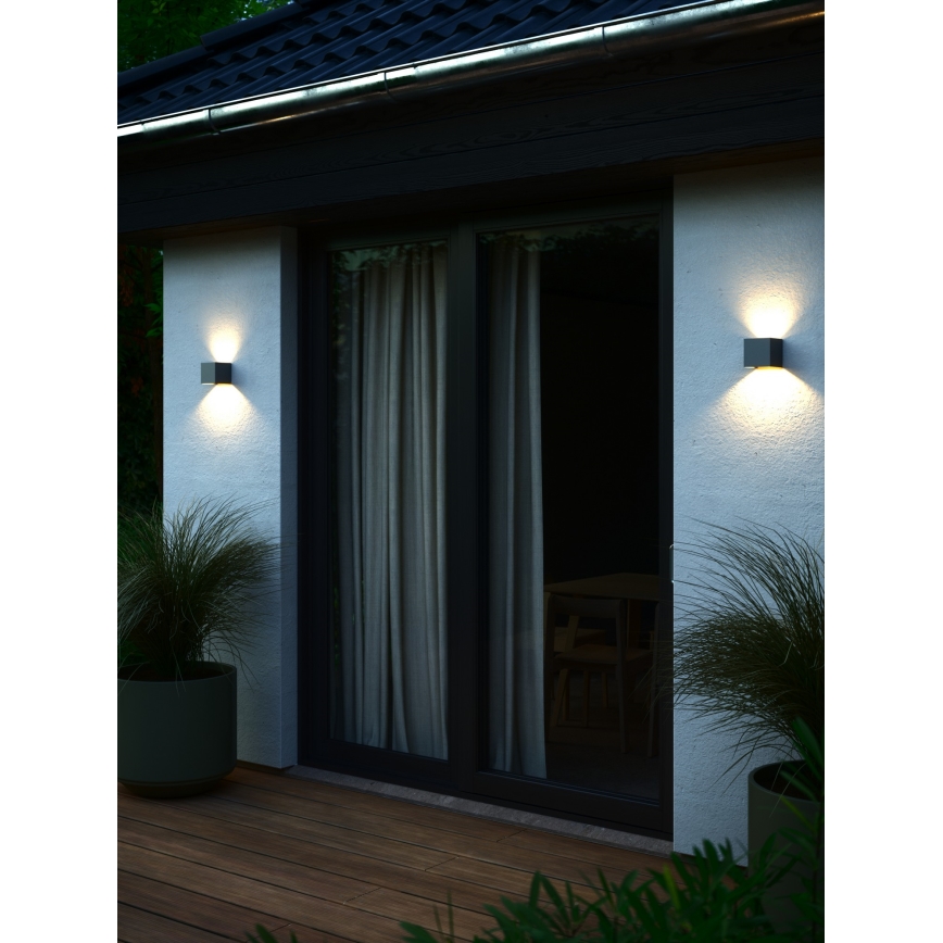 Nordlux - LED vonkajšie nástenné svietidlo MILDA LED/4,9W/230V IP44 antracit