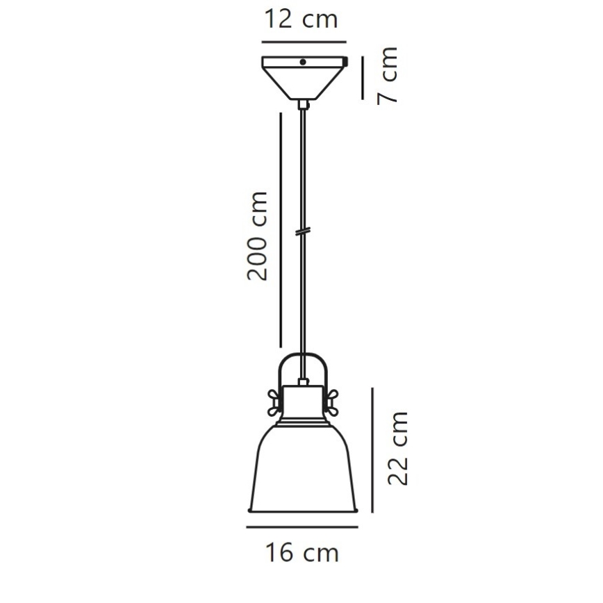 Nordlux - Luster na lanku ADRIAN 1xE27/25W/230V pr. 16 cm antracit