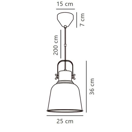 Nordlux - Luster na lanku ADRIAN 1xE27/40W/230V pr. 25 cm antracit