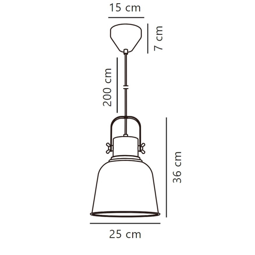 Nordlux - Luster na lanku ADRIAN 1xE27/40W/230V pr. 25 cm antracit