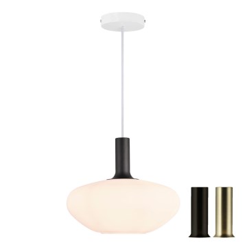Nordlux - Luster na lanku ALTON 1xE27/60W/230V biela/čierna/mosadz