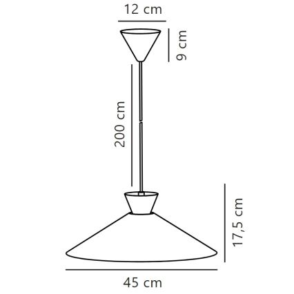 Nordlux - Luster na lanku DIAL 1xE27/40W/230V pr. 45 cm žltá