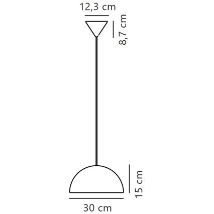Nordlux - Luster na lanku ELLEN 1xE27/40W/230V pr. 30 cm biela
