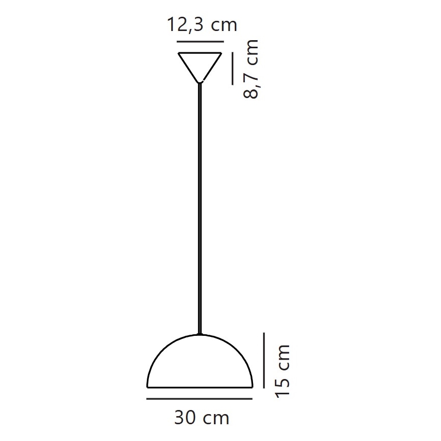 Nordlux - Luster na lanku ELLEN 1xE27/40W/230V pr. 30 cm biela