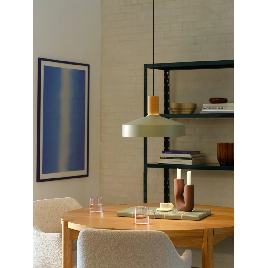 Nordlux - Luster na lanku ELVAS 1xE27/60W/230V pr. 37,5 cm zelená