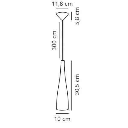 Nordlux - Luster na lanku EMBLA 1xE27/40W/230V čierna