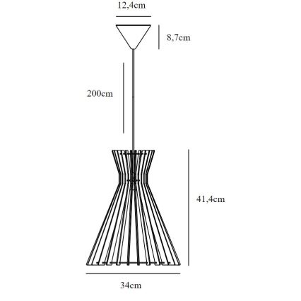 Nordlux - Luster na lanku GROA 1xE27/60W/230V