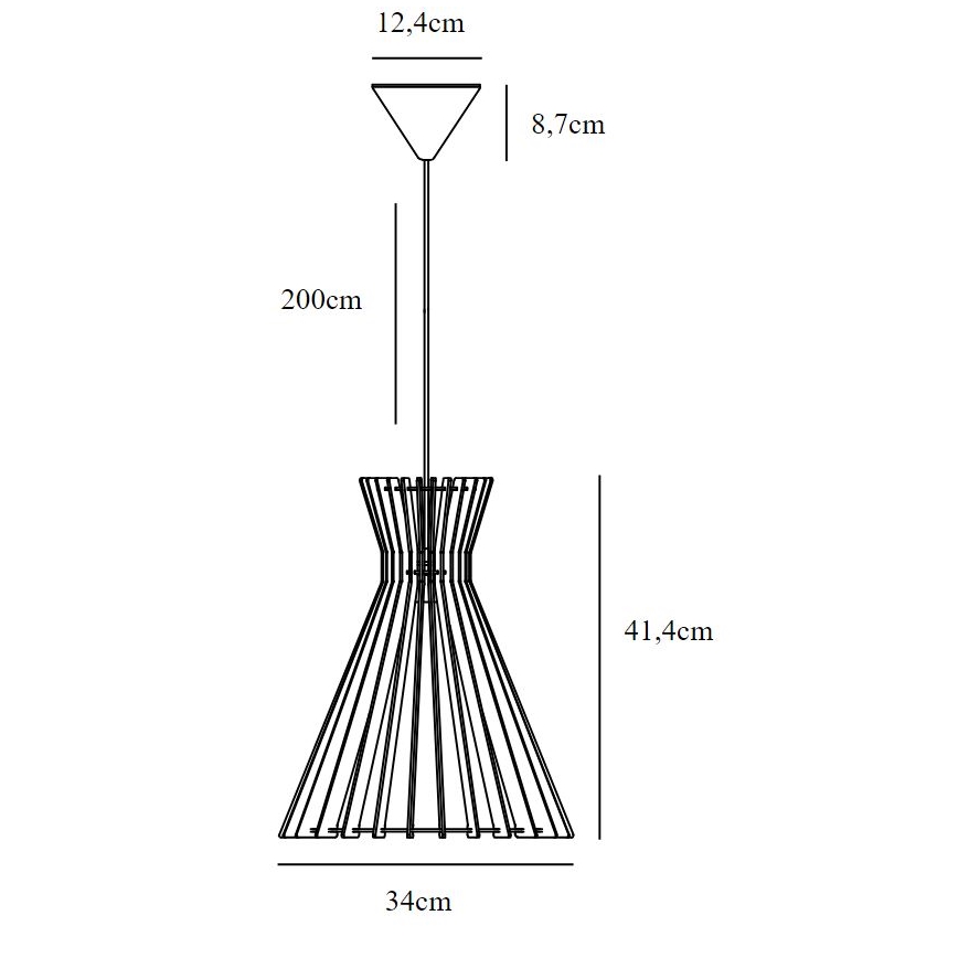 Nordlux - Luster na lanku GROA 1xE27/60W/230V