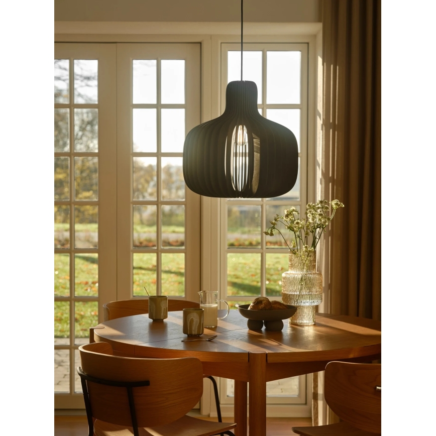 Nordlux - Luster na lanku HAZO 1xE27/60W/230V čierny