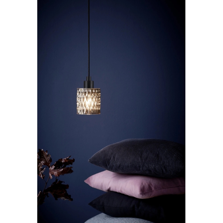 Nordlux - Luster na lanku HOLLYWOOD 1xE27/60W/230V pr. 10,8 cm dymová