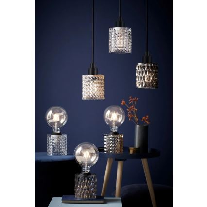Nordlux - Luster na lanku HOLLYWOOD 1xE27/60W/230V pr. 10,8 cm dymová