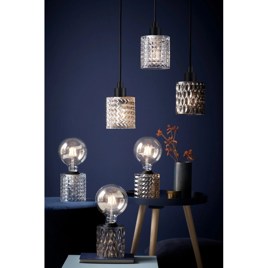 Nordlux - Luster na lanku HOLLYWOOD 1xE27/60W/230V pr. 10,8 cm dymová