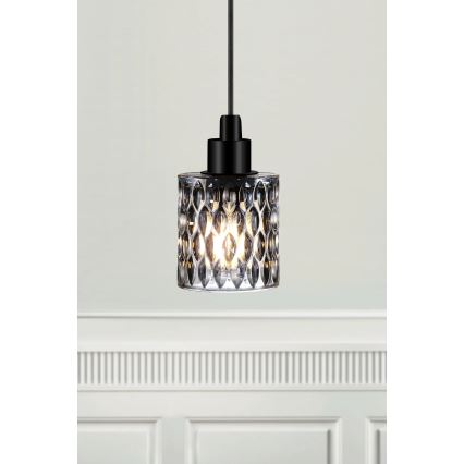 Nordlux - Luster na lanku HOLLYWOOD 1xE27/60W/230V pr. 10,8 cm dymová