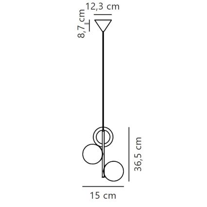 Nordlux - Luster na lanku LILLY 3xE14/40W/230V zlatá