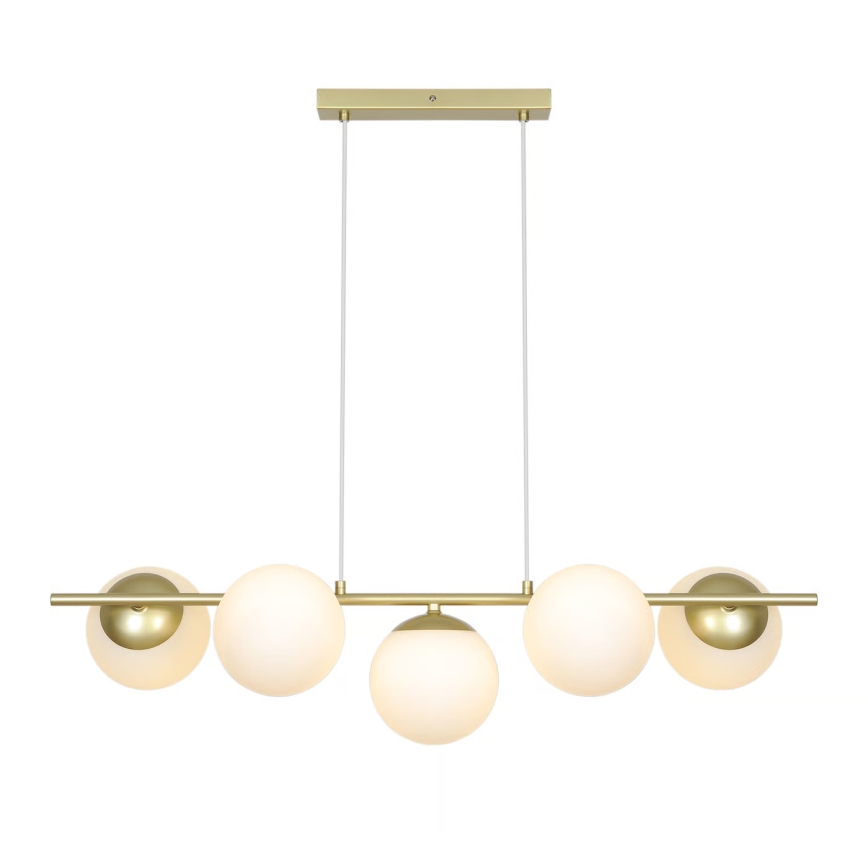 Nordlux - Luster na lanku LILLY 5xE14/10W/230V mosadz