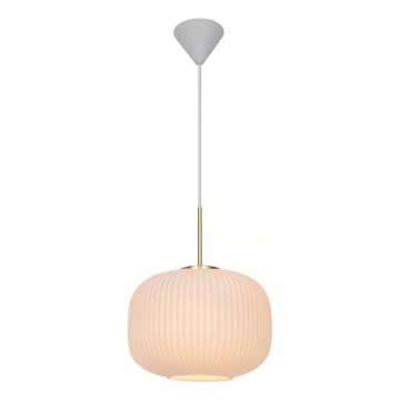 Nordlux - Luster na lanku MILFORD 1xE27/40W/230V pr. 30 cm biela