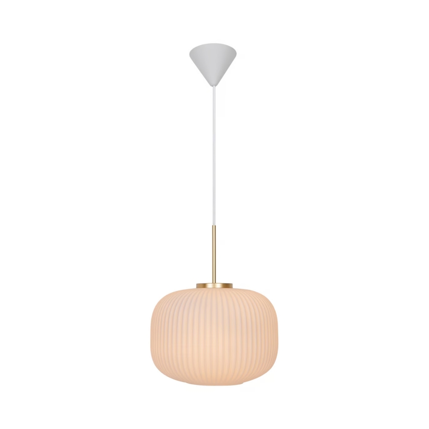 Nordlux - Luster na lanku MILFORD 1xE27/40W/230V pr. 30 cm biela