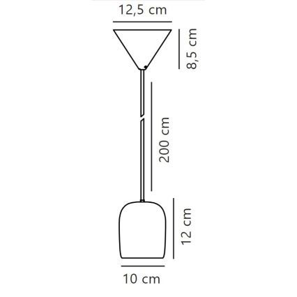 Nordlux - Luster na lanku NOTTI 1xE27/25W/230V čierna