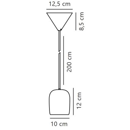 Nordlux - Luster na lanku NOTTI 1xE27/25W/230V pr. 12,5 cm oranžová