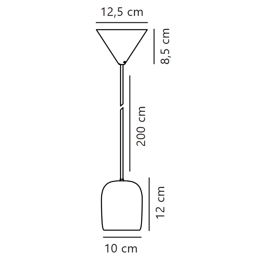 Nordlux - Luster na lanku NOTTI 1xE27/25W/230V pr. 12,5 cm oranžová