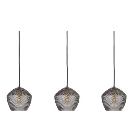 Nordlux - Luster na lanku ORBIFORM 3xE14/25W/230V čierna/šedá