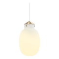 Nordlux - Luster na lanku RAITO 1xE27/25W/230V mosadz/biela