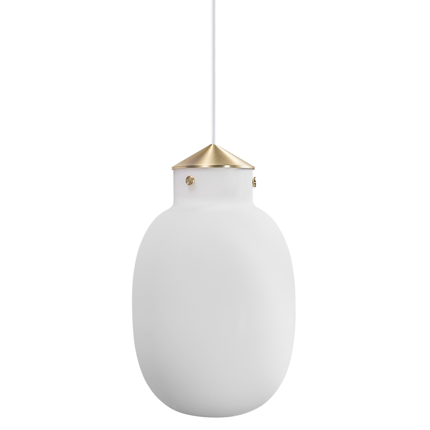 Nordlux - Luster na lanku RAITO 1xE27/25W/230V mosadz/biela