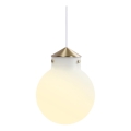 Nordlux - Luster na lanku RAITO 1xE27/25W/230V mosadz/biela