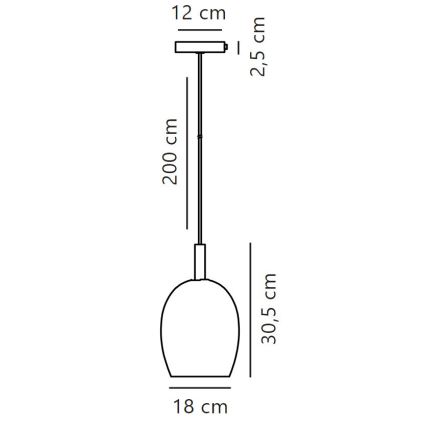 Nordlux - Luster na lanku UMA 1xE27/40W/230V