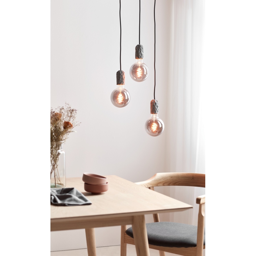 Nordlux - Napájací kábel HANG 1xE27/40W/230V šedá/čierna