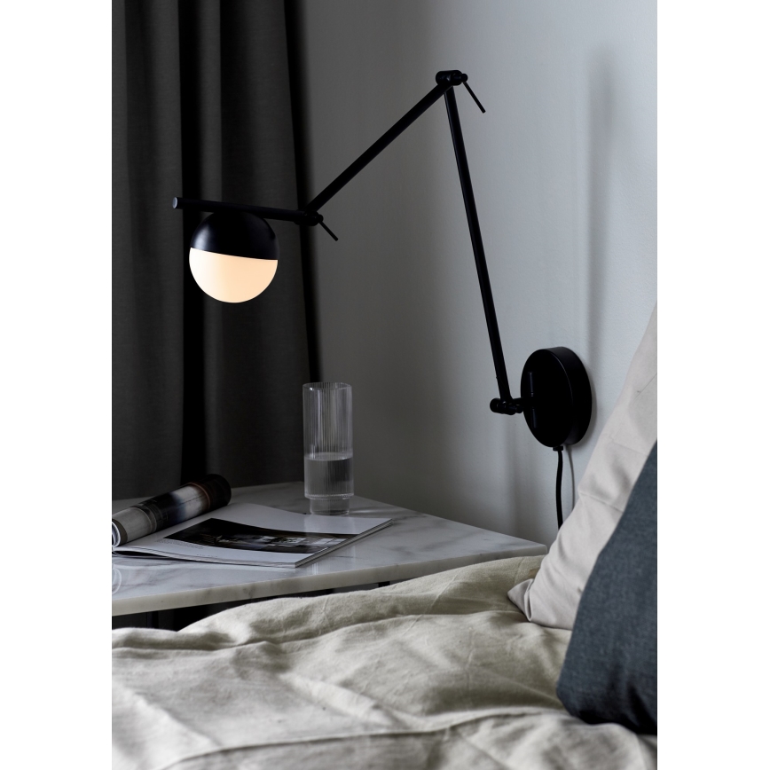 Nordlux - Nástenná lampa CONTINA 1xG9/5W/230V čierna