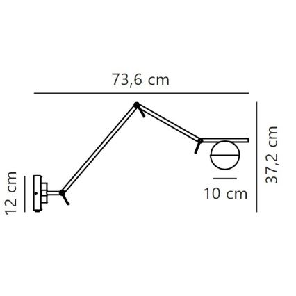 Nordlux - Nástenná lampa CONTINA 1xG9/5W/230V čierna