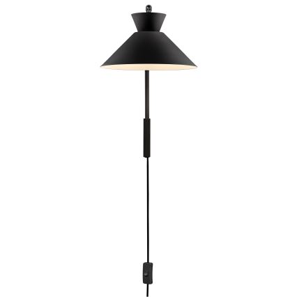 Nordlux - Nástenná lampa DIAL 1xE27/40W/230V čierna