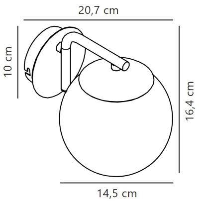 Nordlux - Nástenná lampa GRANT 1xE14/40W/230V čierna