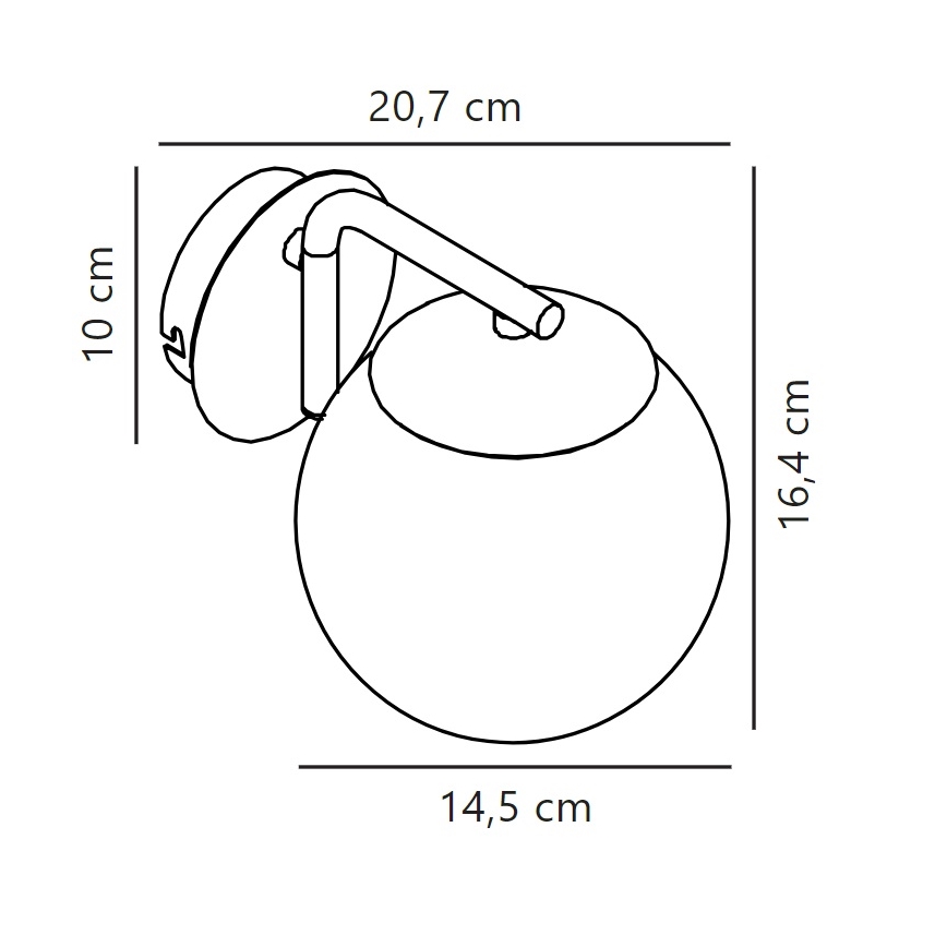 Nordlux - Nástenná lampa GRANT 1xE14/40W/230V čierna