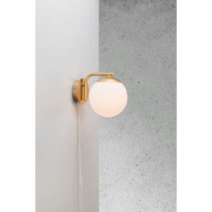 Nordlux - Nástenná lampa GRANT 1xE14/40W/230V zlatá